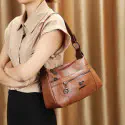 2026 Trending Stylish Soft PU leather Hand bag (Brown)