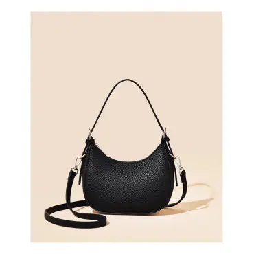  Women’s High-end Underarm All-match Crossbody Bag and Shoulder Bag (Black)