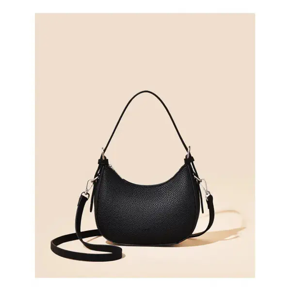  Women’s High-end Underarm All-match Crossbody Bag and Shoulder Bag (Black)