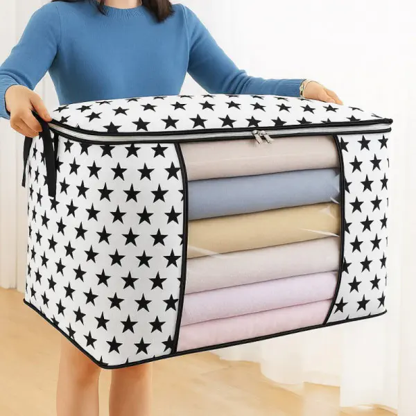 ১ পিস- New Star Printed Quilt Storage Bag ( Horizontal )