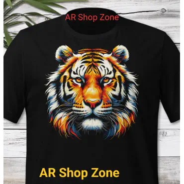 T-shirt 100% Cotton Fabric Comfortable Soft Premium T-shirt Tiger T-shirt
