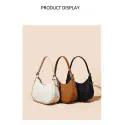  Women’s High-end Underarm All-match Crossbody Bag and Shoulder Bag (Black)