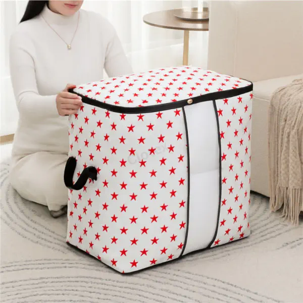 ৪ পিস-New Star Printed Quilt Storage Bag ( Vertical )