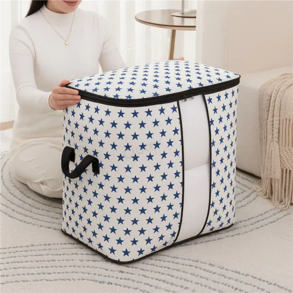 ১ পিস- New Star Printed Quilt Storage Bag ( Vertical )