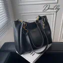 Premium Quality Women PU Leather Handbag (black)