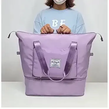 Super Large Capacity Folding Bag Travel Bags(Purple)