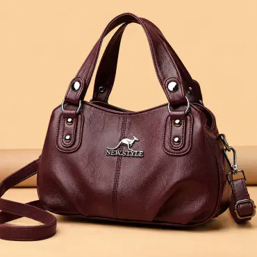 Premium 3-Layer Women’s Handbag (Maroon)
