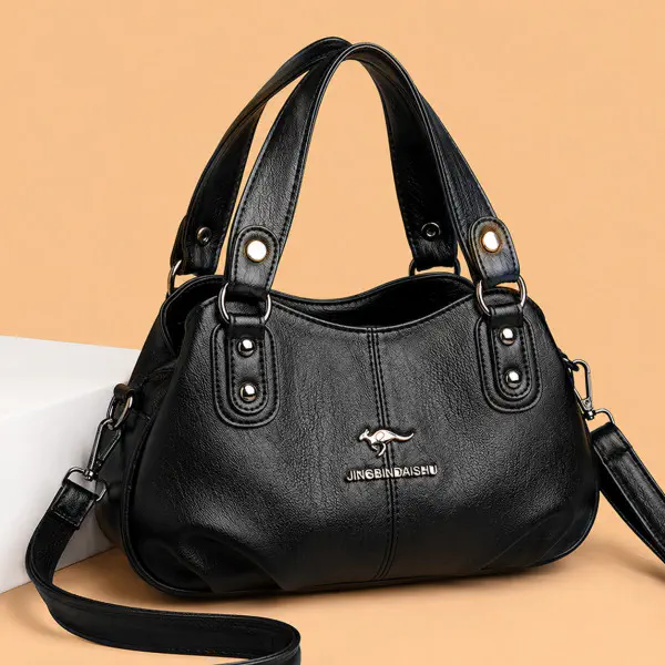 Premium 3-Layer Women’s Handbag (Black)