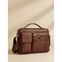 (১২"/১৬") কফি কালার Men's Shoulder Bag