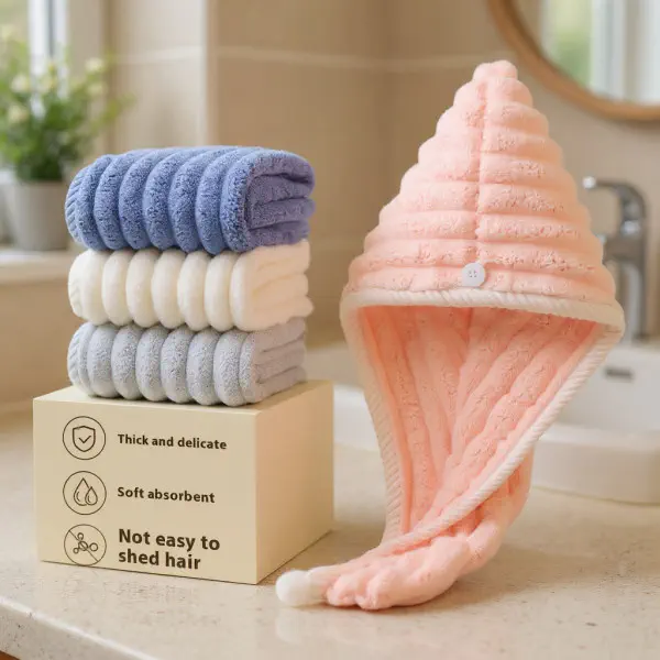 Microfiber Hair Towel ( 6 pcs )