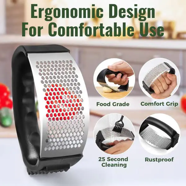 Stainless Steel Garlic Press (1 Pcs)