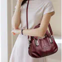 Premium 3-Layer Women’s Handbag (Maroon)