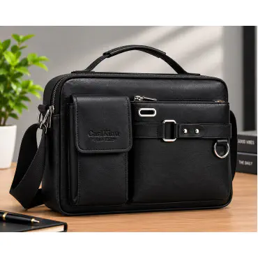 (১২"/১৬") কালো কালার Men's Shoulder Bag