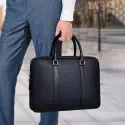 High Capacity Men's Shoulder Office Bag (১২"/১৬") কালো কালার।
