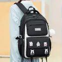 Kids Backpack Children School Bags Waterproof Primary Schoolbag Book Bag (black-1)