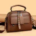 Luxury Design Soft PU Leather Lady Retro Handbag (চকলেট কালার)
