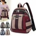 Nylon Backpack Durable Waterproof Casual Shoulder Bag (Wine Red)