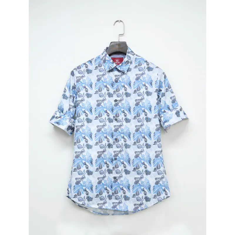 Demand Sky Leaf Printed Cotton Casual Long Sleeve