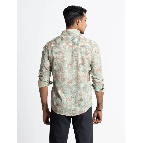 Tavaas Digital Printed Cotton Men’s Casual Shirt