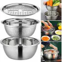(2 pis)3 IN 1 VEGETABLE CUTTER WITH DRAIN BASKET ( free Delivery)
