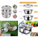 (2 pis)3 IN 1 VEGETABLE CUTTER WITH DRAIN BASKET ( free Delivery)