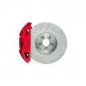Automobile brake disk with caliper stock photo