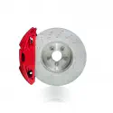 Automobile brake disk with caliper stock photo