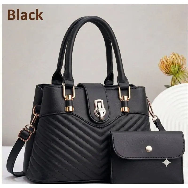 2 pcs ladies bag set(Black)