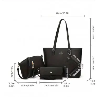 4 Pcs Combo Set (Bla...