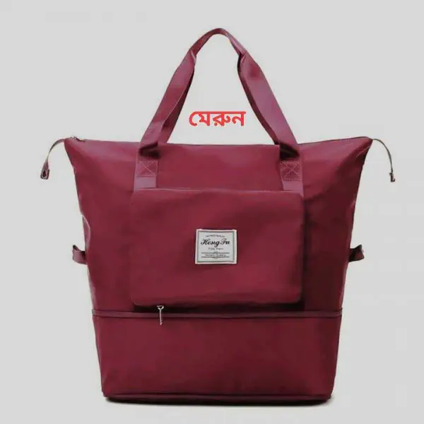 Super Large Capacity Folding Bag Travel Bags(Red)
