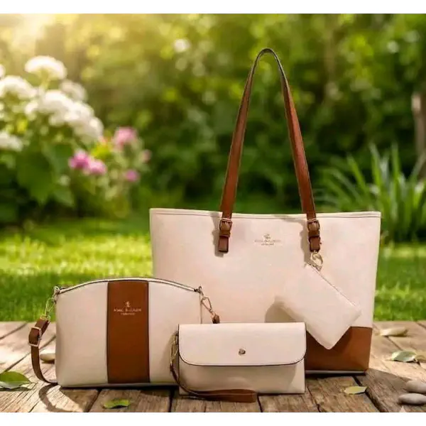 4 pcs combo Woman bag ( off - white )
