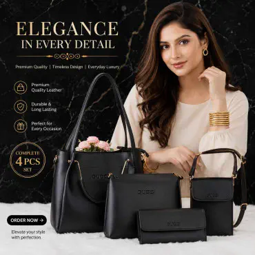 4 PCS Leather LADIES...