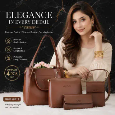 4 PCS Leather LADIES...