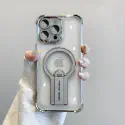 Electroplated Transparent Anti-Drop Long Strip Stand Phone Case for iPhone