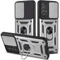 For Samsung Galaxy Ultra Series Kickstand Case with Slide Lens Cover, Built in 360° Rotate Ring Stand Magnetic Car Mount Cover