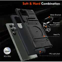 Samsung Galaxy Protective Shockproof Rugged Military Grade Drop Protection with Card Slots Kickstand Phone Case for Samsung