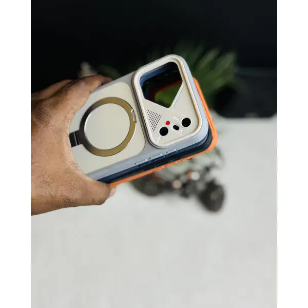 Magnetic Charging Ring Stander Full Cover Hybrid Anti-Slip Hard PC Soft TPU Phone Case for iPhone