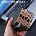 Luxury Business Plating Frame Leather Magnetic Phone Case For iPhone