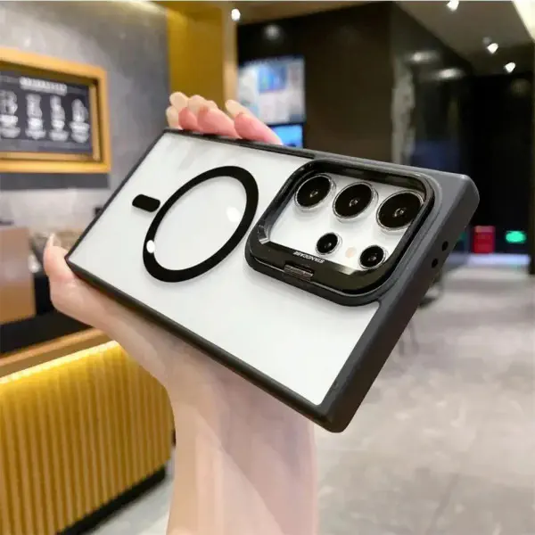 HOCE Camera Bracket Magnetic Phone Cases For Samsung S25 S24 S23 S22 Ultra (Free 1 set Camera Protector)