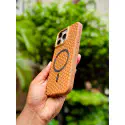 BIGC Super Finish PU Leather Magsafe Supported Case for iPhone