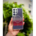 Luxo Brand Carbon Fiber Striped Electroplated Silver Magnetic Case For Samsung Galaxy