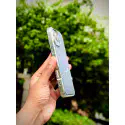Luxo Brand Carbon Fiber Striped Electroplated Silver Magnetic Case For iPhone