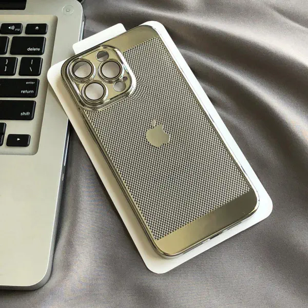 Luxury Poly Carbonate Gold Plating Heat Dissipation With Camera Lens Protection Case For iPhone