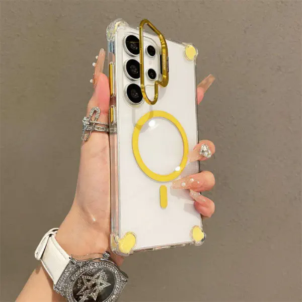 Camera Lens Flip Bracket Stand Case for Samsung Galaxy