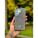  Premium Full Stone Camera Stand Silicone Phone Case for Samsung Galaxy