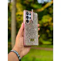  Premium Full Stone Camera Stand Silicone Phone Case for Samsung Galaxy
