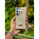  Premium Full Stone Camera Stand Silicone Phone Case for Samsung Galaxy