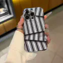 Black & White Abstract Stripe Pattern Glossy Case for iPhone