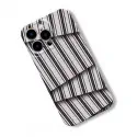 Black & White Abstract Stripe Pattern Glossy Case for iPhone
