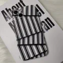 Black & White Abstract Stripe Pattern Glossy Case for iPhone
